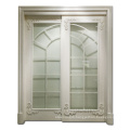 Algeria Maple White European Freshness Strong Stability Hand Carved Exterior Solid Wood Door For Interior Living Room